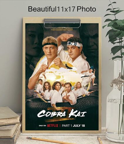 ملصق عرض المسلسل التلفزيوني كوبرا كاي رقم 1 - ملصق غير لامع هدية بدون إطار مقاس 15 × 22.8 بوصة (38 سم × 58 سم) in Saudi Arabia