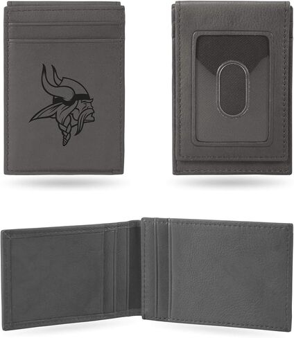 Rico Industries NFL Football Philadelphia Eagles Gray Laser Engraved Front Pocket Wallet in Saudi Arabia