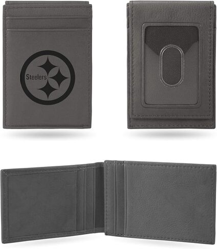 Rico Industries NFL Football Philadelphia Eagles Gray Laser Engraved Front Pocket Wallet in Saudi Arabia