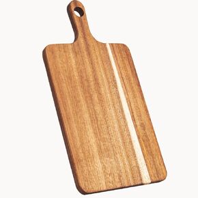 Acacia Large Charcuterie Board, Wood Charcuterie Boards with Handles Foldable Travel 33 x 12 Inch Cheese Board Charcuterie Serving Board with Food Meat Party Appetizers (Large, Rectangular)