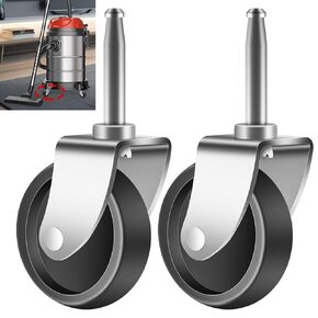 2 Pack 29823 Caster/Wheels Compatible with Ridgid Vacuum Cleaner 54378 29823, for Rapid Movement on Casters