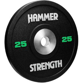 Hammer Strength 25Lb Black Urethane Bumper Plate