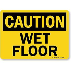 SmartSign “Caution - Wet Floor" Sign | 10" x 14" Plastic
