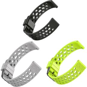 Compatible with SUUNTO OCEAN bands, 20mm, 22mm Silicone Replacement Wristbands Sport Strap with Metal Buckle Compatible with SUUNTO OCEAN, RACE, RACE S, VERTICAL, 9 PEAK, 9 PEAK PRO, 5 Peak, 3 Smartwatch
