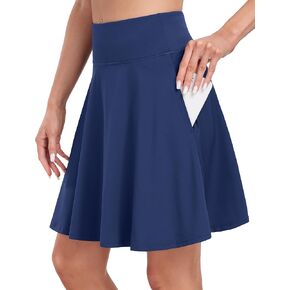 Desol 20" Women's Knee Length Tennis Golf Skirts with Shorts and Pockets High Waisted Athletic Casual Workout Skorts in Kuwait