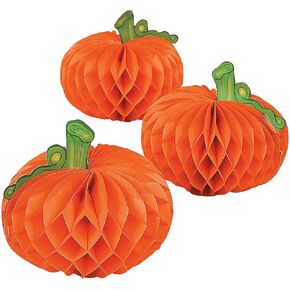 Fun Express Pumpkin Tissue Halloween Decorations - Set of 6 - Party Decor