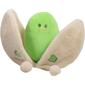Cute Pistachio Plush - 8'' Kawaii Pistachio Food Stuffed Animal, Soft Stuffed Smiley Pistachio with Legs Plush Toy, Nut Food Plushie Pillow Doll Toys