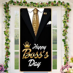 غطاء باب Happy Boss's Day Best Boss Ever Thanks You Boss صورة خلفية يوم الرئيس الوطني وديكورات حفلات الاحتفال بيوم الرئيس الوطني ومستلزمات المنزل in Kuwait