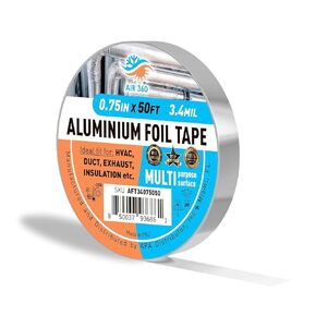 Heavy Duty 2" x50 ft Aluminum Foil Tape for HVAC and Pipe Repair - 2 Inch Heat Resistant Duct Tape for Air Conditioner Sealing, Waterproof, High Temp Insulation, and Ventilation Ducts