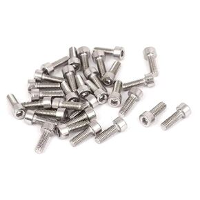 100 Pcs M3-0.5x18mm Stainless Steel Hex Socket Head Cap Screws Bolts Inner Hex Socket Bolt DIN 912