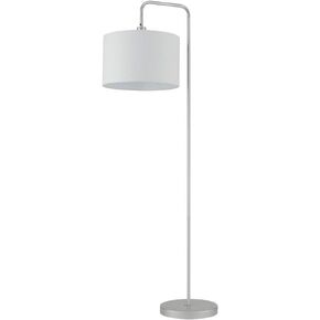 Globe Electric 61000021 58" Floor Lamp, Brass, White Linen Shade, On/Off Rotary Switch on Socket, Floor Lamp for Living Room, Floor Lamp for Bedroom, Home Improvement, Home Office Accessories
