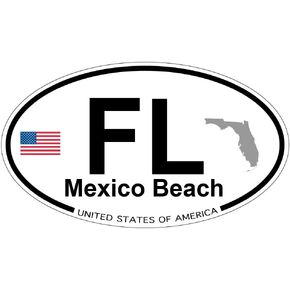 Mexico Beach, Florida Oval Sticker