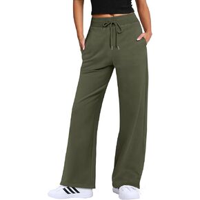 ANRABESS Womens Wide Leg Sweatpants High Waisted Drawsting Workout Athletic Sweat Casual Lounge Pants with Pockets