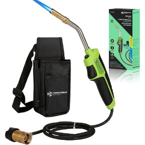 Propane Brazing Torch Kit with Holster Mapp Map Gas Torch Gun Head 5 ft Long Hose Trigger Start Propane Torch Head with Igniter Soldering Torch Gun for Welding Turbo Flame Blow Torch Torches