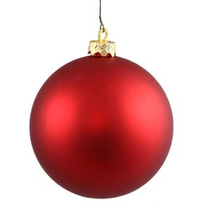 Vickerman 34832 - 3" Red Matte Ball Christmas Tree Ornament (12 pack) (N590803DMV)