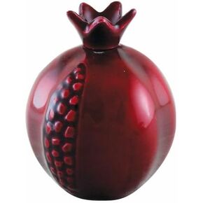 Decorative Ceramic Aluminium Pomegranate Handmade Jerusalem Figurine Decor Dinner Table Desk Prosperity & Abundance Amulet 3.94 x 1.97/10 x 5 cm