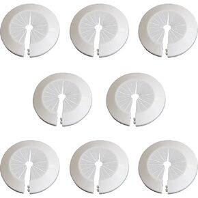 8 Pcs Pipe Covers for Bathroom Radiator Pipe Cover Decoration,Flange Pipe Cover Decoration Plumbing Cover Plates Escutcheon Water Drain Pipe Line Cover,for 0.59" to 1.1" Plumbing Cover Decoration