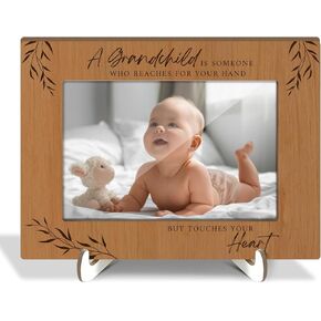 Grandparents Picture Frames, New Grandparent Gifts Wood Photo Frames Gifts for New Grandma Grandpa Women Men Promoted to Grandma Grandpa, Tabletop Display 4x6 Photo Home Office Desk Party Decor -031
