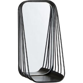 47th & Main Wire Framed Decorative Wall Mirror, Small, Black