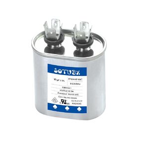 10uF 370/440VAC 50/60Hz CBB65 CBB65A Series Oval Run Start Capacitor 10 MFD 370V/440V CB65A-1 Air Conditioner Capacitors for AC Unit Fan Motor Start or Pool Pump or Air Condenser Straight Cool