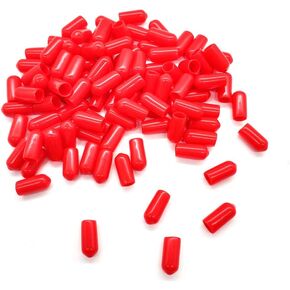 200Pcs Pour Spout Covers for Liquor Bottles,Pourers Spouts Covers Dust Rubber Caps for Olive Oil Liquor Bottles (Red)