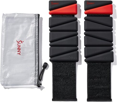 Sunny Health & Fitness Walking Arm Weight Bands – Set of 2 – Adjustable Silicone Ankle Weights, Flexible Strap, Small Wrist Weights for Walking, Yoga, Pilates, and More in Saudi Arabia