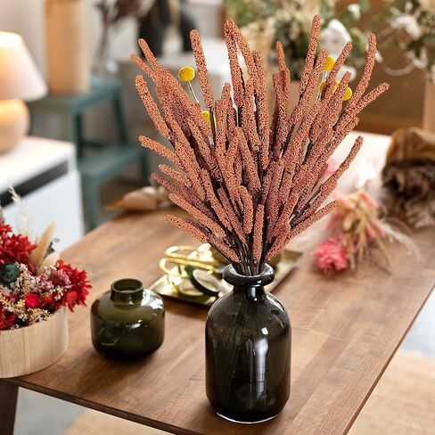 10 Pcs Fall Flowers Artificial for Decoration, 21.65" Long Fake Floral Stems for Fall Halloween Table Centerpieces Table Tall Vase Festival Decor (Autumn Orange) in Saudi Arabia