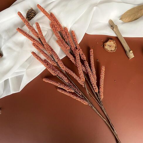 10 Pcs Fall Flowers Artificial for Decoration, 21.65" Long Fake Floral Stems for Fall Halloween Table Centerpieces Table Tall Vase Festival Decor (Autumn Orange) in Saudi Arabia