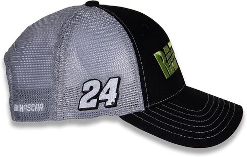 قبعة William Byron رقم 24 NASCAR 2024 Raptor الراعي باللون الأسود والرمادي الشبكي للسباق in Saudi Arabia