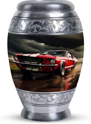 Classic Muscle Cars Racing - Little Keepsakes - Ash Urn Charm - 3 Inch - Pack of 1 - Urns for Human Ashes Small - Funeral Ashes Urn - Memorial Urns for Human Ashes Keepsake - Decorative Urn in Kuwait