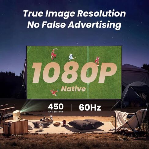[Sound by JBL & Built-in Battery] Yaber T2 Outdoor Projector with WiFi 6 and Bluetooth, Native 1080P Smart Movie Portable Projector for Inside and Outside, Compatible with TV Dongle (Not included) in Saudi Arabia