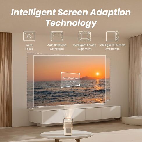 [Sound by JBL & Built-in Battery] Yaber T2 Outdoor Projector with WiFi 6 and Bluetooth, Native 1080P Smart Movie Portable Projector for Inside and Outside, Compatible with TV Dongle (Not included) in Saudi Arabia