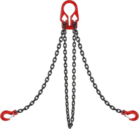 Heavy Duty Lifting Chains with Adjustable Hooks, 5/16 Inch x 10 Ft, Maximum Load 7000lbs, Dual Leg Chain Slings for Industrial Engine Hoist in Saudi Arabia