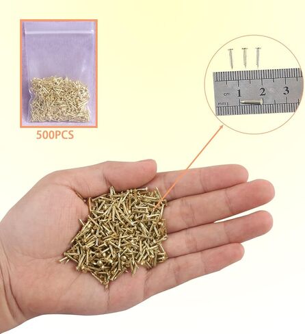 1 * 10mm 500pcs Small Nails Iron Nail for Picture Nails for Picture Hanging Woodworking Furniture DIY Decorative Nails Small Bronze in Saudi Arabia
