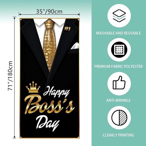 غطاء باب Happy Boss's Day Best Boss Ever Thanks You Boss صورة خلفية يوم الرئيس الوطني وديكورات حفلات الاحتفال بيوم الرئيس الوطني ومستلزمات المنزل in Kuwait