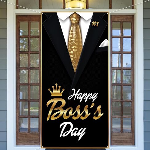 غطاء باب Happy Boss's Day Best Boss Ever Thanks You Boss صورة خلفية يوم الرئيس الوطني وديكورات حفلات الاحتفال بيوم الرئيس الوطني ومستلزمات المنزل in Kuwait