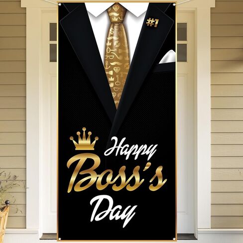 غطاء باب Happy Boss's Day Best Boss Ever Thanks You Boss صورة خلفية يوم الرئيس الوطني وديكورات حفلات الاحتفال بيوم الرئيس الوطني ومستلزمات المنزل in Kuwait