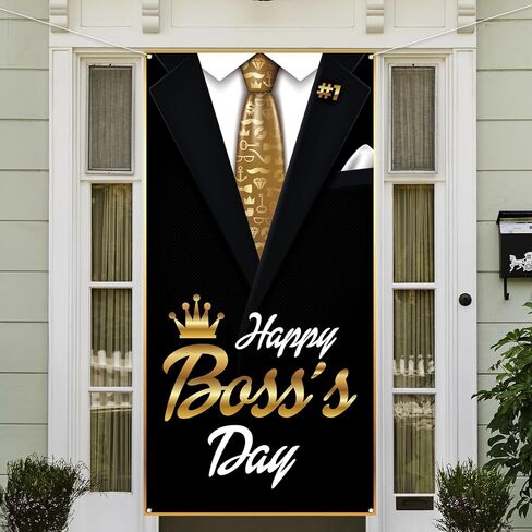 غطاء باب Happy Boss's Day Best Boss Ever Thanks You Boss صورة خلفية يوم الرئيس الوطني وديكورات حفلات الاحتفال بيوم الرئيس الوطني ومستلزمات المنزل in Kuwait