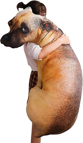 Dog Pillow 3D Simulation Shiba Inu Plush Pillow, 20 Inches Dog Stuffed Animal Throw Plushie Cushion Pillow Doll for Sofa Bed Home Decor in Saudi Arabia