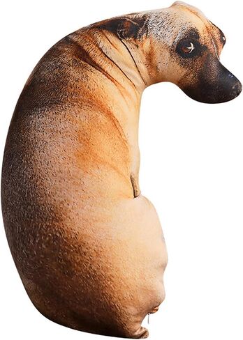 Dog Pillow 3D Simulation Shiba Inu Plush Pillow, 20 Inches Dog Stuffed Animal Throw Plushie Cushion Pillow Doll for Sofa Bed Home Decor in Saudi Arabia