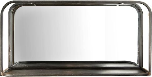 Creative Co-Op Rectangle Accent Black Metal Frame & Shelf Reflective Mirrors in Saudi Arabia