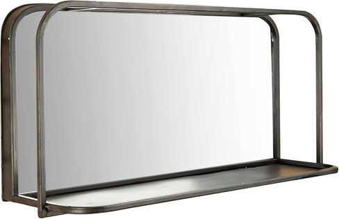 Creative Co-Op Rectangle Accent Black Metal Frame & Shelf Reflective Mirrors in Saudi Arabia
