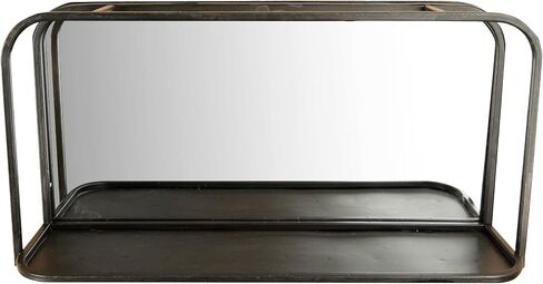 Creative Co-Op Rectangle Accent Black Metal Frame & Shelf Reflective Mirrors in Saudi Arabia