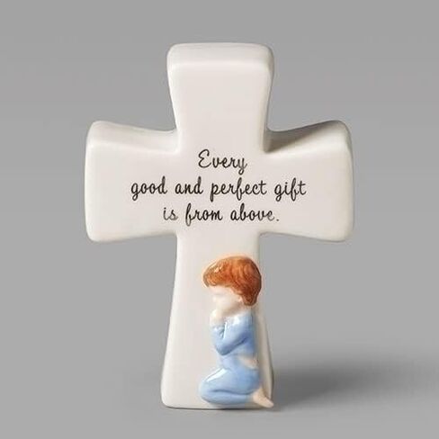 Roman Boy Prayer Box Cross Valencia, 4.75-inch Height, Table Accent, Religious Decor, Bedroom, Home, Shelve in Saudi Arabia