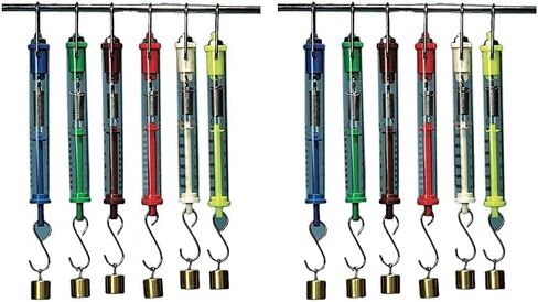 United Scientific™ Spring Scale, Clear Plastic Body, 5000G / 50N, Graduation 100G/1N Yellow in Kuwait