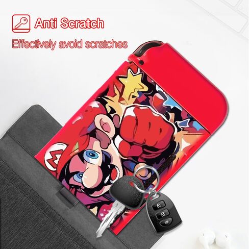 PERFECTSIGHT مصممة لجهاز نينتندو سويتش، حافظة واقية من مادة TPU للفتيات والأولاد والأطفال، حافظة قابلة للإرساء على شكل قذيفة كاواي متوافقة مع غطاء نينتندو سويتش مع قطعتين من أغطية قبضة الإبهام (لحن) in Kuwait