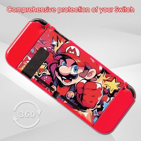 PERFECTSIGHT مصممة لجهاز نينتندو سويتش، حافظة واقية من مادة TPU للفتيات والأولاد والأطفال، حافظة قابلة للإرساء على شكل قذيفة كاواي متوافقة مع غطاء نينتندو سويتش مع قطعتين من أغطية قبضة الإبهام (لحن) in Kuwait