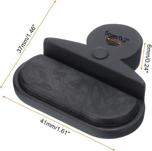 uxcell Mirror Clips, 10Pcs - Zinc Alloy Oval Mirror Holder Clips, Mirror Holders for Wall Mounting, Bathroom Glass Clips for 3-5mm Thick Mirror (Black) in Saudi Arabia