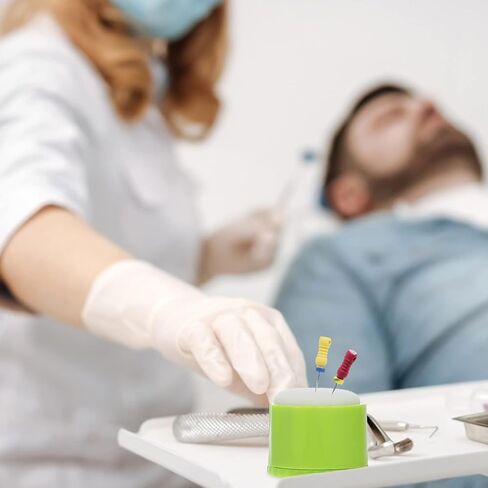 2 قطعة رف ملف قناة الجذر إندو ملف نظيف حامل حامل الإسفنج الملء حامل قابل للتعقيم الإسفنج الملء اللبية حامل إندو الدائري منتجات صندوق تعقيم ملف إندو in Kuwait