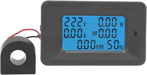 DC Voltage Meter 6 in 1 Digital LCD Display Digital Current Voltage Power Energy Meter 100A Amperage Ammeter Voltmeter Multimeter Power Energy Monitor Panel with Mutual Inductor in Saudi Arabia